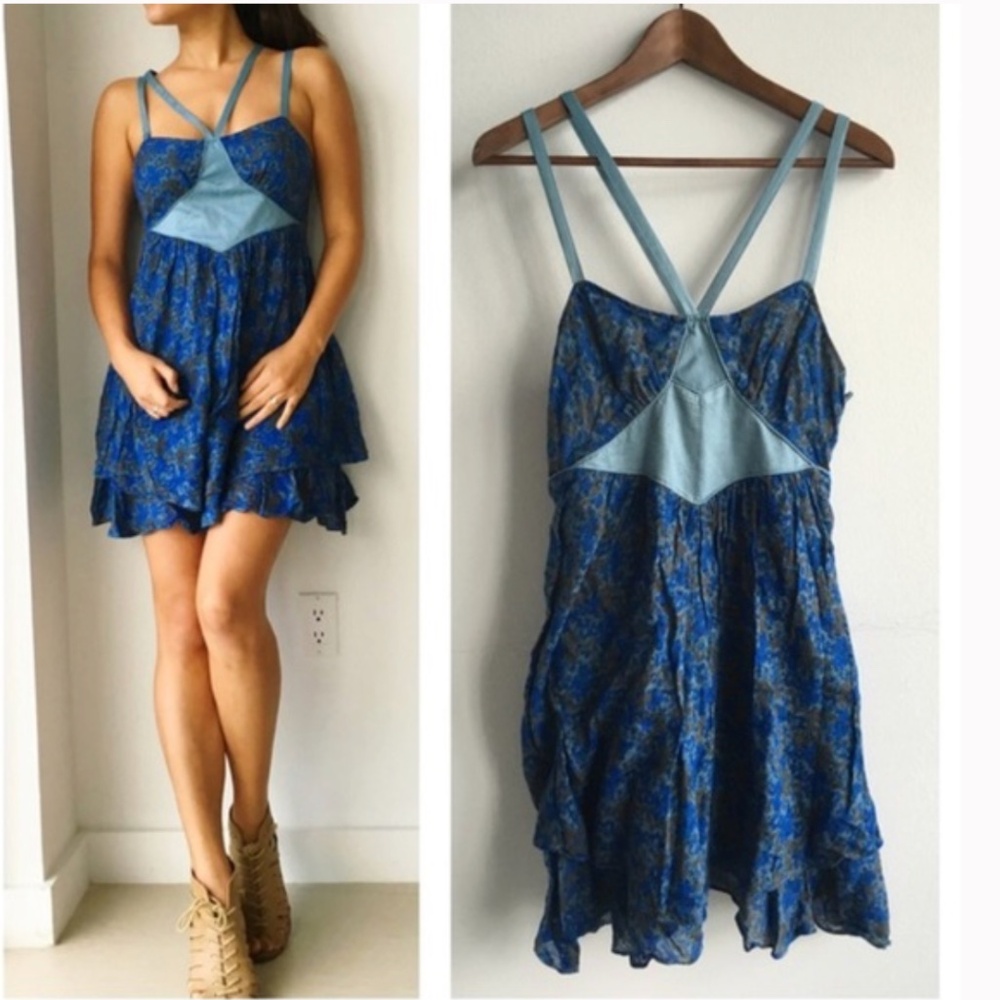 SOLD OUT VINTAGE FREE PEOPLE FLORAL BOHEMIAN DRESS